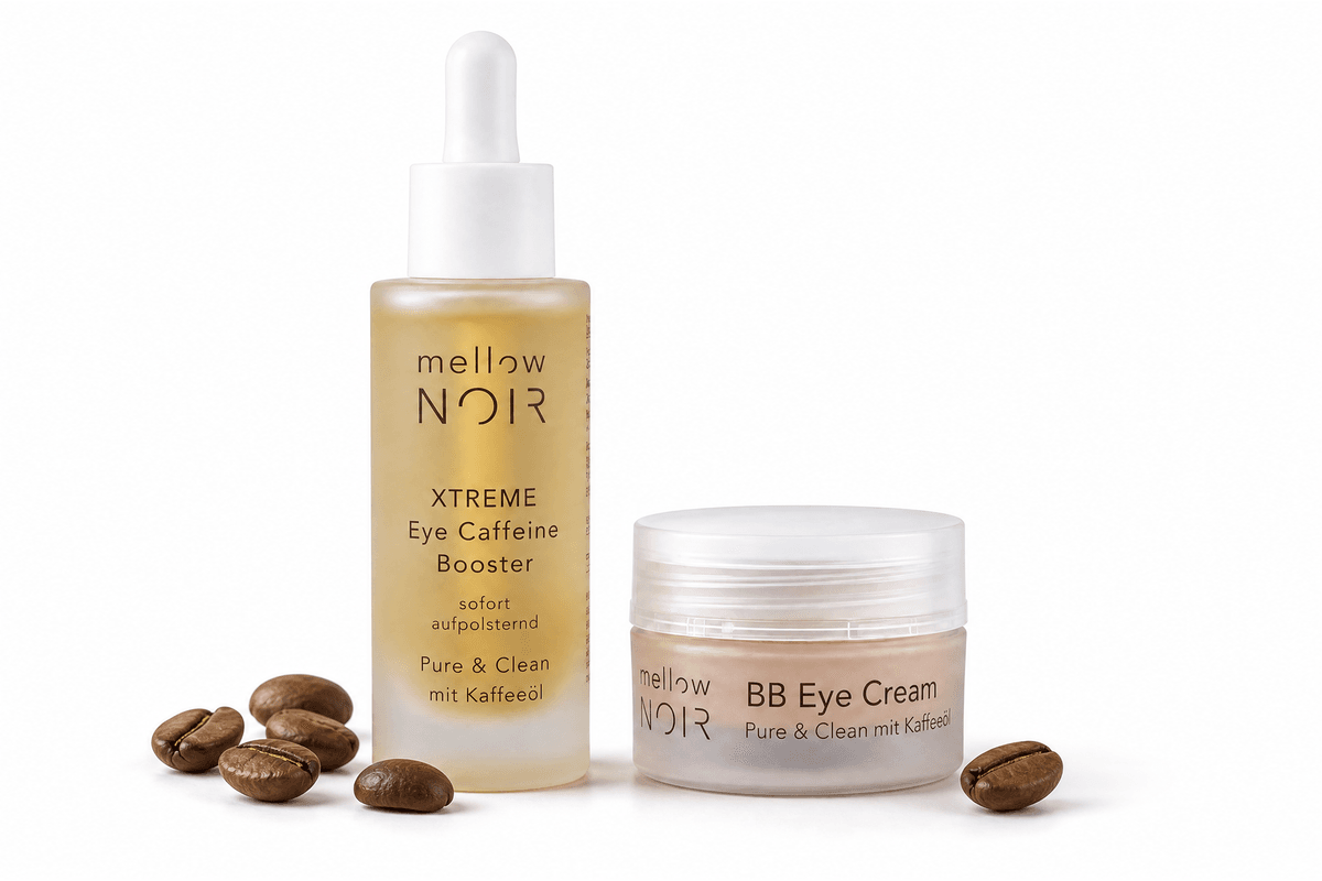 Wache Augen Duo: XTREME Eye Caffeine Booster und BB Eye Cream von mellow NOIR